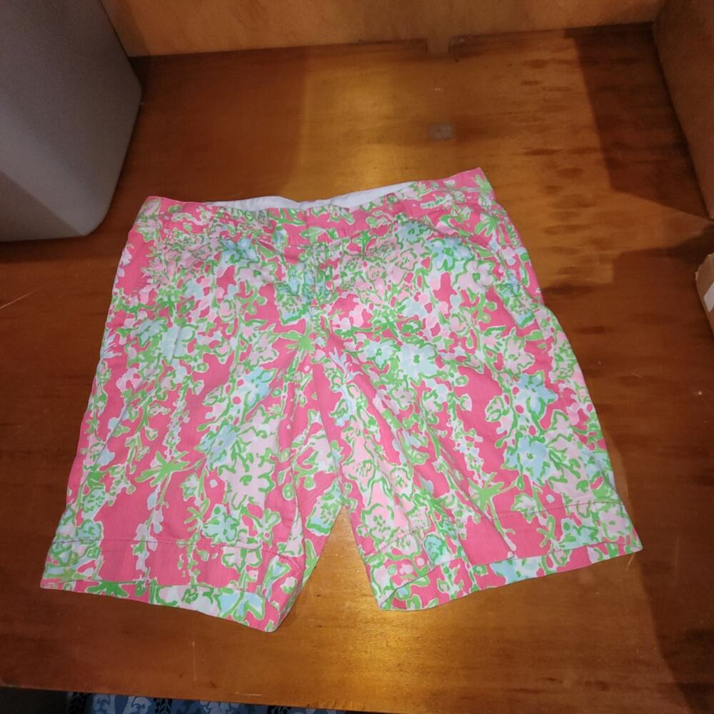 Lilly Pulitzer Chipper Shorts Size 16 Pink Southern Charm Bermuda